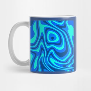 Psychedelic Blue Groovy Pattern Mug